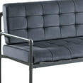 thumbnail image 4 of HomeRoots 515671 35 x 51 x 29 in. Gray Tufted Velvet & Gray Love Seat, 4 of 5