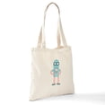 thumbnail image 6 of CafePress - Robot Valentine Heart Tote Bag - Unisex Canvas Tote Bag, Beige, 1-Piece, 6 of 6