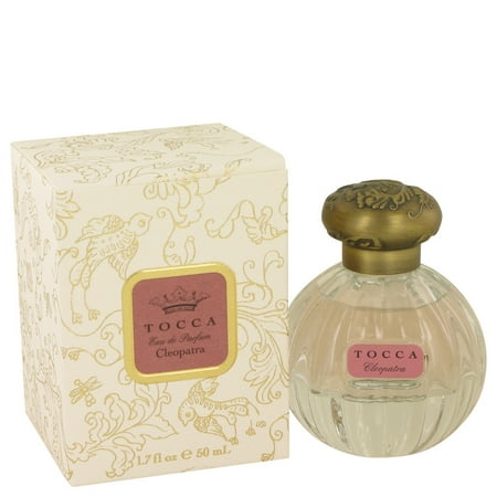 Tocca Cleopatra by Tocca Eau De Parfum Spray 1.7 oz for Women Tocca Cleopatra is an intoxicating blend of floral and musky accords. This Tocca fragrance  introduced in 2007  opens with tangy  fruity notes of grapefruit and black currant  accented with refreshing green notes and black currant leaves. The heart of the perfume has intense white floral notes like tuberose and jasmine  in addition to juicy peach notes.