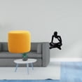 thumbnail image 2 of Banco otomano contemporáneo con decoración de estatua abstracta de pensador para oficina, dormitorio, habitación infantil, sala de estar, estante o me, 2 of 8