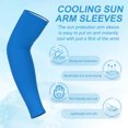 thumbnail image 4 of Uxcell Sun Protection Arm Sleeves for Men and Women Compression Cooling Sun Sleeves L Size 1 Pair Spandex Blue, 4 of 6