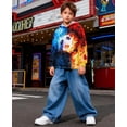 thumbnail image 2 of Lanbubble Boys' 3D Graphic Pullover Hoodie Long Sleeve Hooded Sweatshirt with Kangaroo Pocket Sizes 7-14Y, 2 of 7