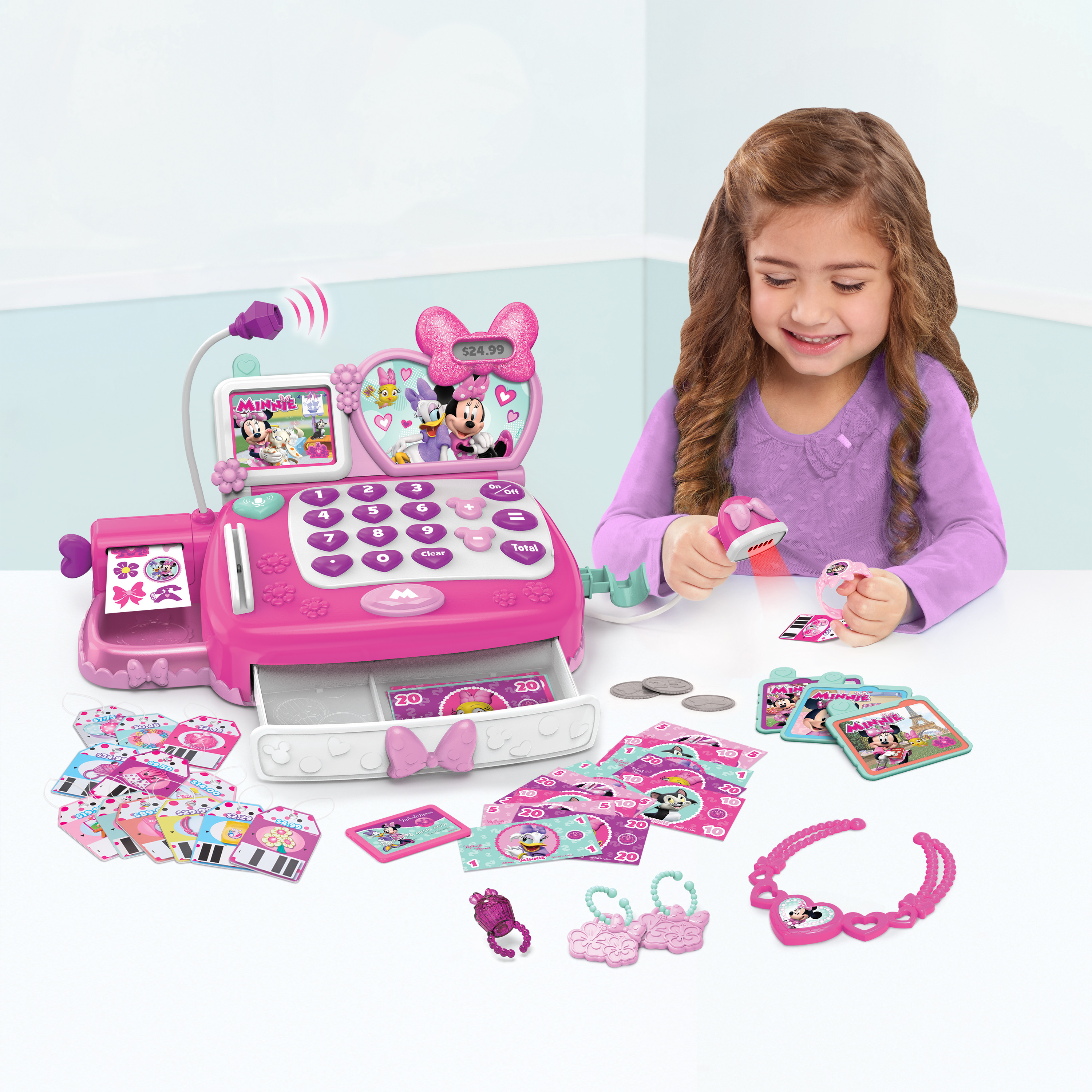 Minnie's Happy Helpers Shop N' Scan Talking Cash Register, Role Play, Ages 3 Up, by Just Play - image 3 of 7