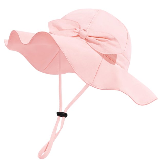 Gorro para bebé DANMY con ala ancha ajustable UPF 50+, rosa, 2-3 años