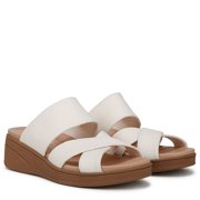 LifeStride Women's Fiona Wedge Slide Sandal Eggnog Linen 11M