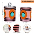 thumbnail image 5 of Yayeee 2 Pack Qtip Holder Bathroom Cotton Swab Canister with Lid Clear Dispenser Set, Orange Circle, 5 of 6