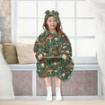 thumbnail image 7 of FORMRS Wearable Blanket Hoodie with Sleeves for Kids Cozy Flannel Sweatshirt, Forest Mushroom Pattern, 7 of 7