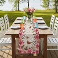 thumbnail image 4 of Table Runners 120 Inches Long Dress Scarves, Pink Roses Birds Vintage Farmhouse Coffee/Dining/Kitchen Table Runner for Living Room, Spring Floral Butterflies 13x120 Inch, 4 of 9