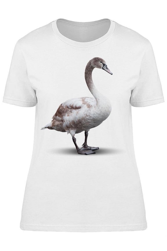 Big Beautiful Swan Standing T-Shirt Women -Image by Shutterstock, Female Medium