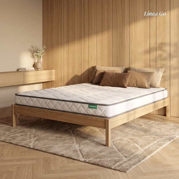Colchón Matrimonial En Caja Espuma Alta Densidad Memory Foam 135x190x12cm Kingshouse blanco Matrimonial