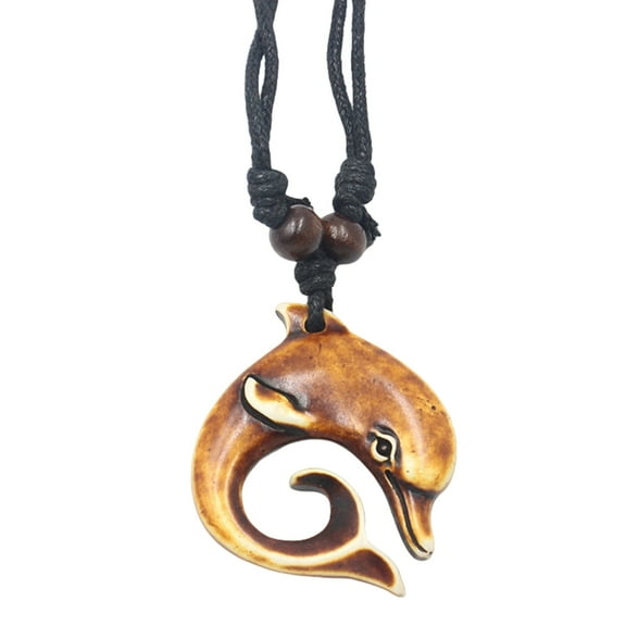 SIEYIO Elegant Resin Dolphin Charm Necklace Lightweight Choker Comfortable Jewelry Gift