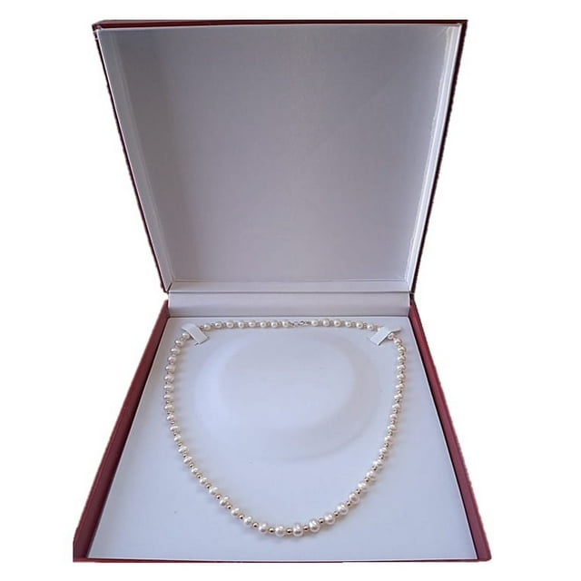 Collar Perlas Cultivadas AAA Con Broche, Asa y Divisiones Cada Perla De Oro Solido 14k GREG J.M. Clásico