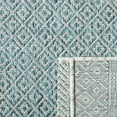 thumbnail image 6 of SAFAVIEH Courtyard Evander Geometric Indoor/Outdoor Area Rug, Gray/Aqua, 6'7" x 6'7" Round, 6 of 11