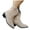 Beige, variant on Womens Wide Mid Calf Cowboy Cowgirl Boots Winter Fall Fashion Leather Suede Low Cut Pointed Toe Low Heel Pull on Dress Riding Short Booties