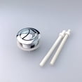 thumbnail image 2 of Inodoro pequeño, artículos sanitarios, accesorios para tanque de agua, interruptor de botón doble circular pequeño blanco galvanizado, 2 of 4