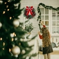 thumbnail image 6 of Christmas Wreath 12 Inch Green Artificial Front Door Wreath with Pinecones Berries Balls Red Bow LED Light Decorations for Fireplace Outdoor Indoor Party Wall Home Decor Xmas Wreath Ornament, 6 of 7