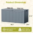 thumbnail image 7 of Homall 98 Gallon Deck Box with Lockable Lid, Waterproof Outdoor Storage Container for Patio, Garden & Backyard, Gray, 7 of 7