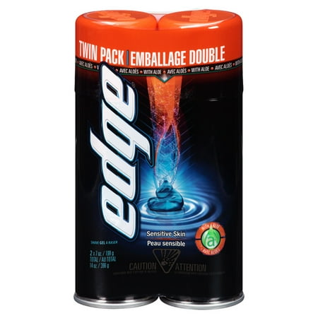 Edge Shave Gel For Men Sensitive Skin Twinpack - 14 oz