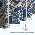thumbnail image 6 of Blue Ethnic Geometric Patchwork Pattern Shower Curtain 36"x72" ,Bathroom Decorative Shower Curtains Set with 12 Hooks,Modern Waterproof Washable Shower Curtain, 6 of 6