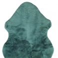 thumbnail image 6 of 2' X 3' Green Natural Off-White Medical Grade Sheepskin Throw Blanket, 6 of 7