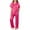 A01 Hot Pink, variant on Conairie Outfit Set Girl Satin Silk Bow Print Short Sleeve Button Collar Top and Pants Pj Set Kids Loungewear Soft Two Piece Sleepwear Sets Black 3-4 Y