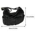thumbnail image 2 of Yucurem Women Fashion Shoulder Bag Adjustable Strap Denim Retro Sling Bag (Black) Fashion shoulder bag (B), 2 of 10