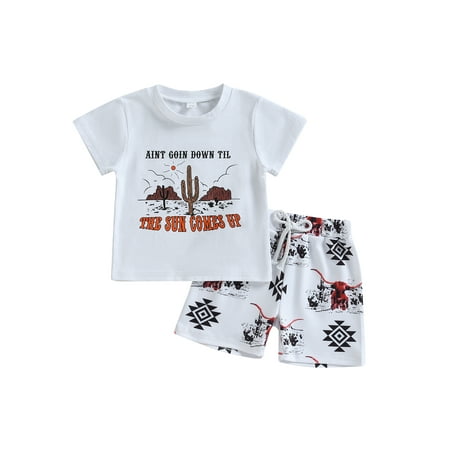 

Bagilaanoe 4th of July Clothes for Toddler Baby Boys Short Sleeve Letters Print T-shirt Tops + Shorts 3M 6M 12M 18M 24M 3T Kids Independence Day Outfits 2pcs Short Pants Set