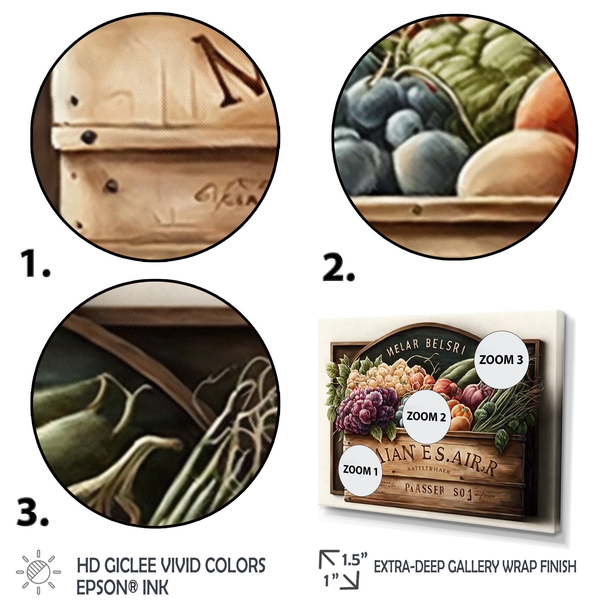 Designart Fruit In Basket IV Canvas Wall Art