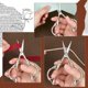 thumbnail image 4 of Tijeras europeas de pájaro, de acero inoxidable plateado, con diseño de dragón y fénix, para coser, bordar, enhebrar y hacer labores de aguja, con punta puntiaguda de cigüeña., 4 of 9