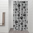 thumbnail image 2 of Paw Prints and Bones Shower Curtain 36"x72" ,Bathroom Decorative Shower Curtains Set with 12 Hooks,Modern Waterproof Washable Shower Curtain, 2 of 6