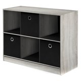 Étagère Rangement Furinno 3x2 Avec Bacs - Bois Recyclé Expresso - 80x60x30cm - Montage Facile