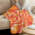 thumbnail image 5 of Flannel Throw Blanket for Couch Sofa Bed,Abstract Wavy Swirl Soft Cozy Warm Fuzzy Blanket 30x40in, 5 of 9