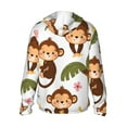 thumbnail image 3 of Gaeub Monkeys Swinging from Palms Men's and Women's UPF 50+ Long-Sleeved Sun Protection Clothing, Fishing Shirt Long Sleeve Zip - XX-Large, 3 of 9
