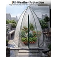 thumbnail image 2 of Lumiparty Outdoor Portable Greenhouse 54"x54"x71", PE Cover with Zipper Door & Mesh Window for Plants, Transparent, 2 of 9