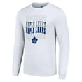 thumbnail image 2 of Men's Starter White Toronto Maple Leafs Four Team Name Logo Long Sleeve Graphic T-Shirt, 2 of 3