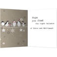 thumbnail image 2 of Holiday Greeting Cards, Penguin Merry Christmas, Vintage Brown Recycled Paper, Boxed Note Card Set, 10-Pack (HB93309), 2 of 3