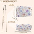 thumbnail image 4 of FORMRS Women Crossbody Purse with Chain Strap Vegan Leather Shoulder Handbag, Purple Flower Pattern, 4 of 7