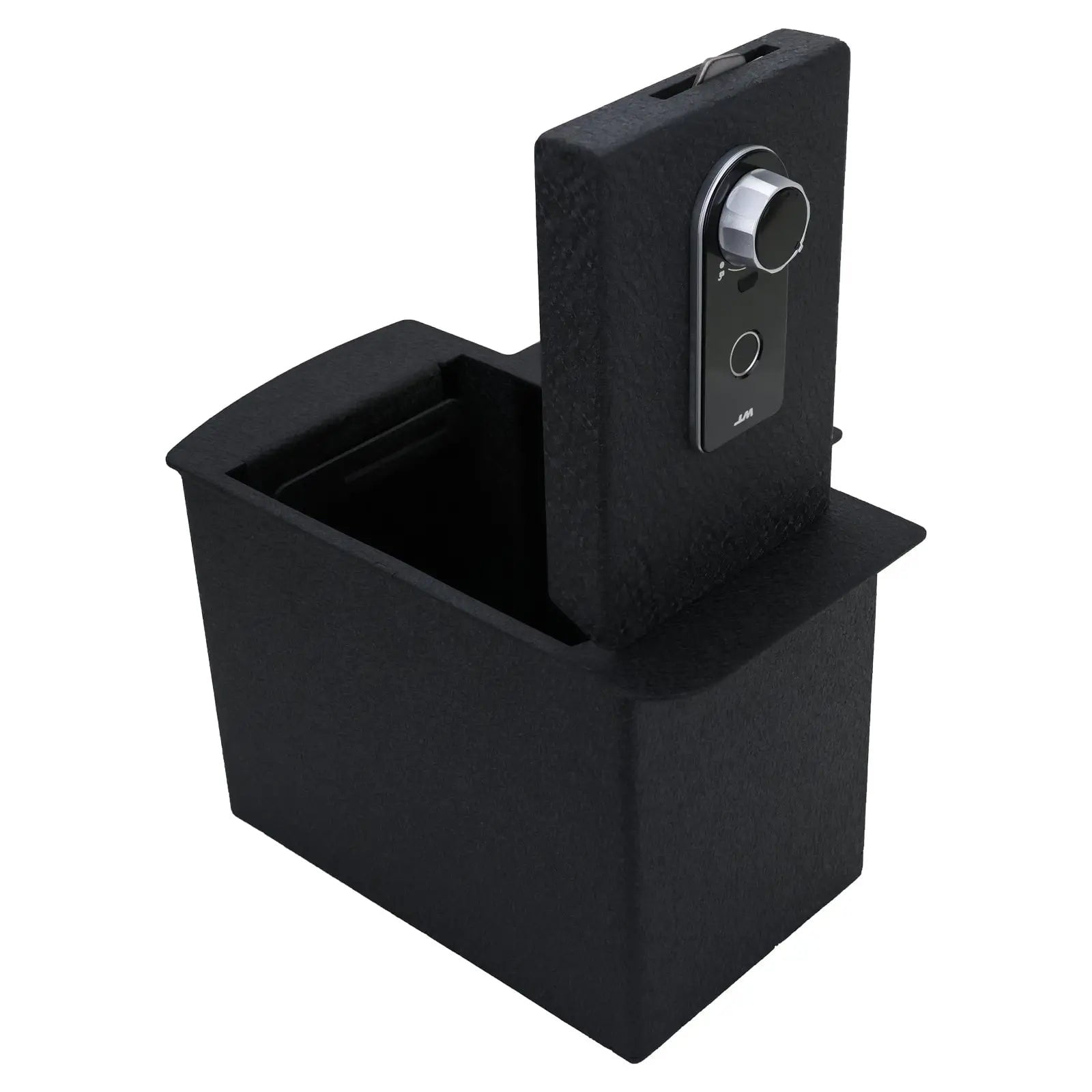 Console Safe Gun Safe for Car, WASAI Premium In-vehicle Console Gun Vault Lockbox Compatible with 2005-2015 Toyota Tacoma with Heavy Gauge Plate Steel, Fingerprint Lock with Key.