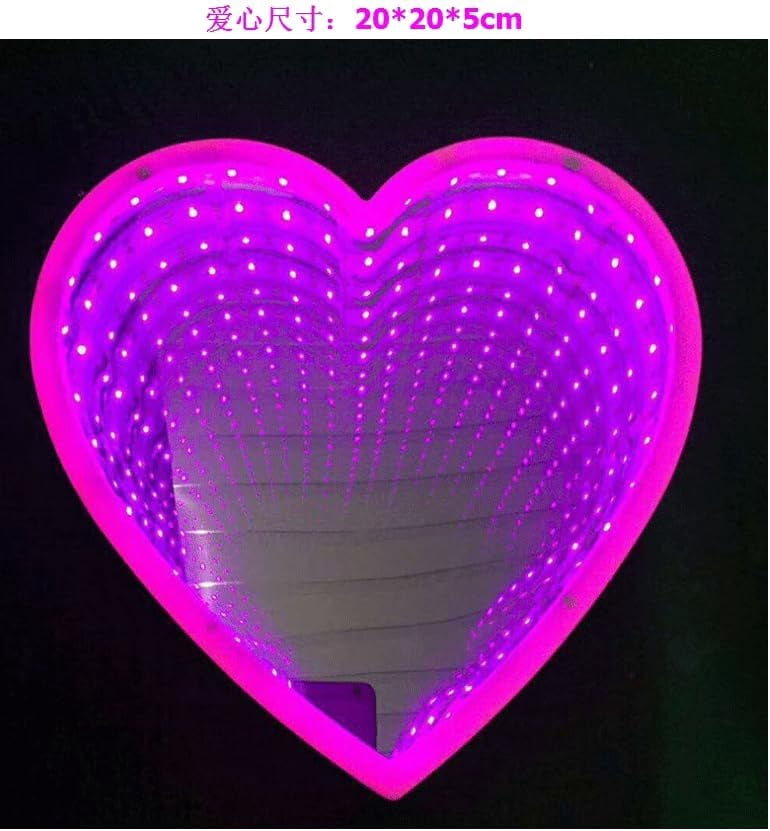 Huiyi 3D Mirror Night Light, Tunnel Light 3D Mirror Light,Infinity Mirror Tunnel Light, LED Mirror Tunnel Night Light for Bedroom/Party/Home Decor