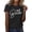 Black, variant on Womens Tops Dressy Casual Plus Size Tunic T-Shirts Women's Casual Fashion Letter Print Short Sleeve Round Neck T Shirt Plus Size Activewear Tops Xl