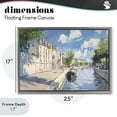 thumbnail image 4 of Stupell Industries French Country Boat in Canal Summer Reflection Gray Floating Frame Canvas Art, 25 x 17, by Creative Studio, 4 of 8