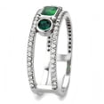 thumbnail image 4 of Luxe Jewelry Designs Stainless Steel Engagement Women's Ring with Emerald Synthetic Glass Stones -, 4 of 4
