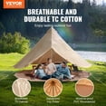 thumbnail image 2 of 4 Season 3m 9.8ft Canvas Bell Yurt Tent with Stove Jack Breathable for 4 Person Family Camping Outdoor Hunting Party, 2 of 6