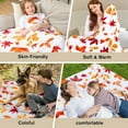 thumbnail image 5 of Fall Throw Blanket, Halloween Pumpkin Autumn Plush Fall Decor Fleece Fuzzy Picnic Throw Blanket for Couch Sofa Chairs, Thanksgiving Day Gift Orange Leaf Blankets and Throws for Home (50" x 60"), 5 of 6