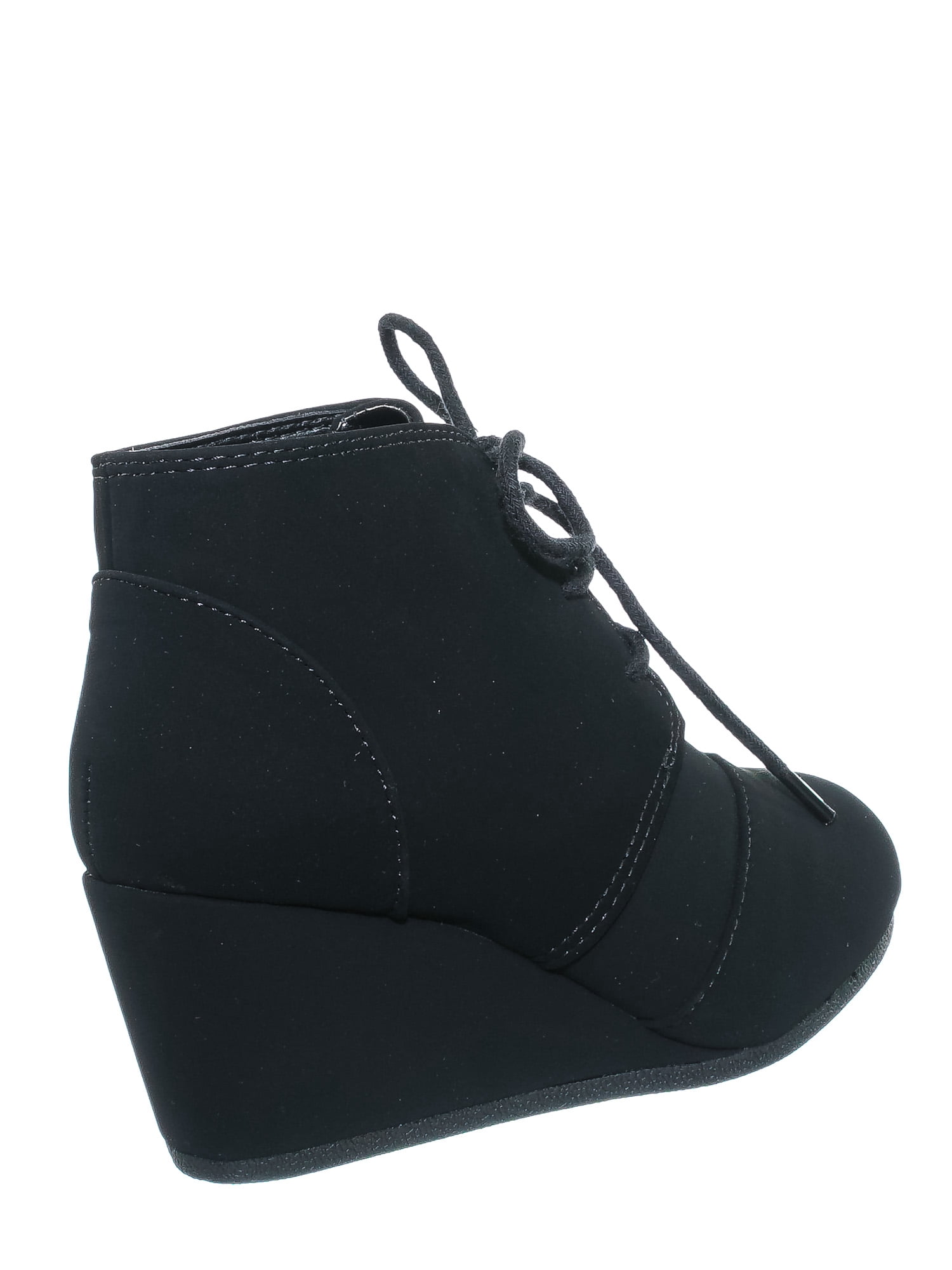 Soda, Girls Lace Up Wedge Bootie - Kids 