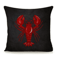 thumbnail image 1 of Lobster Linen Throw Pillow, 1 of 1