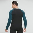 thumbnail image 5 of VSSSJ Mens Sport Compression Shirt Fitness Color Block Long Sleeve Raglan Shirt Comfortable Stretchy Breathable Workout Athletic Tops Black XL, 5 of 6