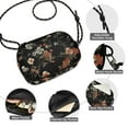thumbnail image 3 of FORMRS Mini Crossbody Bag for Women Adjustable Rope Shoulder Casual Phone Purse, Black Flowers, 3 of 7