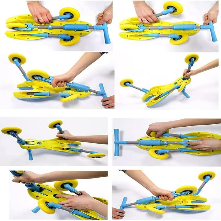 Fly Bike Foldable Indoor Outdoor Toddlers Glide Tricycle No Assembly Required Blue
