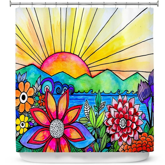 Shower Curtains 70" x 84" from DiaNoche Designs by Robin Mead - Aloha